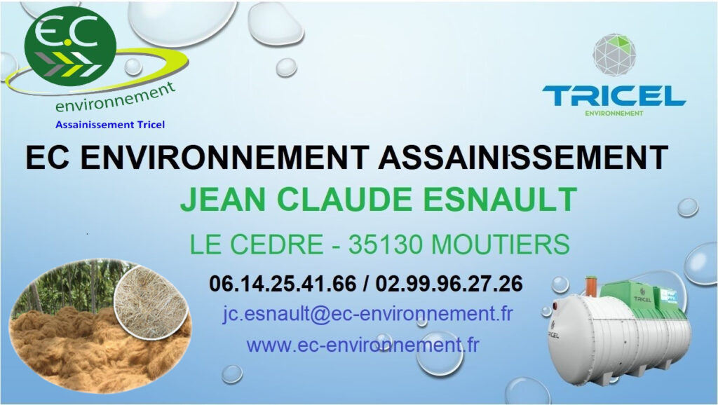 EC Environnement Assainissement à Moutiers, Micro Station et Filtre compact. Concessionnaire Tricel