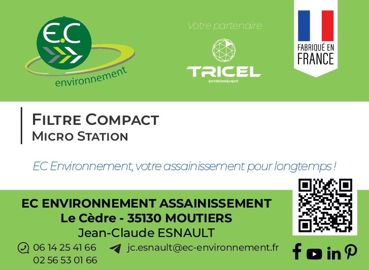 EC Environnement, concessionnaire filtres compacts TRICEL SETA et SETA SIMPLEX ainsi que Microstation TRICEL Novo